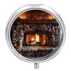 Rock Stone Fireplace Round Pill Box 3 Compartment Metal Iron Plating Pill Case Vitamin Holder Portable Mini Travel Pill Kit for Men Women view 1