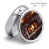Rock Stone Fireplace Round Pill Box 3 Compartment Metal Iron Plating Pill Case Vitamin Holder Portable Mini Travel Pill Kit for Men Women view 2