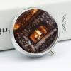 Rock Stone Fireplace Round Pill Box 3 Compartment Metal Iron Plating Pill Case Vitamin Holder Portable Mini Travel Pill Kit for Men Women view 4