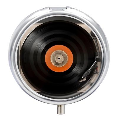 Vintage Vinyl Record Round Pill Box 3 Compartment Metal Iron Plating Pill Case Vitamin Holder Portable Mini Travel Pill Kit for Men Women