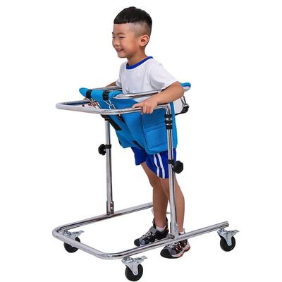 Adjustable Wheel Walker for Kids, Children's Walking Frame for Junior Standing and Mobility Support, Assistive Equipment for Cerebral Palsy, Height 31.5-47.2 inches