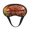 Hamburger Steak Fast Food Sleep Mask for Men Women Blackout Eye Masks for Sleep, Relaxing Zero Pressure Night Blindfold Soft Breathable Eye Cover for Travel, Night Work, Nap, Office view 1
