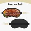 Hamburger Steak Fast Food Sleep Mask for Men Women Blackout Eye Masks for Sleep, Relaxing Zero Pressure Night Blindfold Soft Breathable Eye Cover for Travel, Night Work, Nap, Office view 2