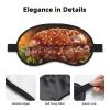 Hamburger Steak Fast Food Sleep Mask for Men Women Blackout Eye Masks for Sleep, Relaxing Zero Pressure Night Blindfold Soft Breathable Eye Cover for Travel, Night Work, Nap, Office view 3