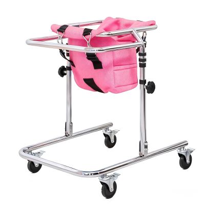 Adjustable Wheel Walker for Kids, Children's Walking Frame for Junior Standing and Mobility Support, Assistive Equipment for Cerebral Palsy, Height 31.5-47.2 inches