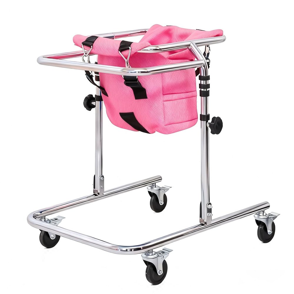 Adjustable Wheel Walker for Kids, Children's Walking Frame for Junior Standing and Mobility Support, Assistive Equipment for Cerebral Palsy, Height 31.5-47.2 inches