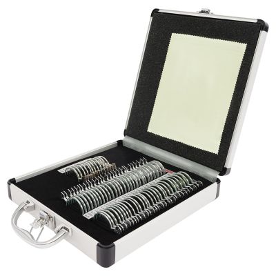 AGULIUM 68Pcs Optical Trial Lens Set with Storage Case, Copper Rim Trial Lens Set Optometric Kit for Optometrists and Vision Testers