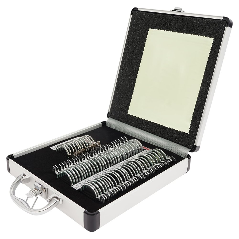 AGULIUM 68Pcs Optical Trial Lens Set with Storage Case, Copper Rim Trial Lens Set Optometric Kit for Optometrists and Vision Testers