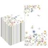 100Pcs Disposable Floral Paper Napkins Decorative Bathroom Napkins Guest Disposable Wild Flower Hand Towels Dinner Party Napkin for Bridal Wedding Birthday Party Baby Shower Spring Garden Party view 1