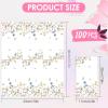 100Pcs Disposable Floral Paper Napkins Decorative Bathroom Napkins Guest Disposable Wild Flower Hand Towels Dinner Party Napkin for Bridal Wedding Birthday Party Baby Shower Spring Garden Party view 2
