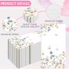 100Pcs Disposable Floral Paper Napkins Decorative Bathroom Napkins Guest Disposable Wild Flower Hand Towels Dinner Party Napkin for Bridal Wedding Birthday Party Baby Shower Spring Garden Party view 3