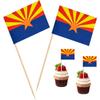 100 Pcs Arizona Toothpick Flag Mini Small Arizona Cupcake Topper Flags view 1