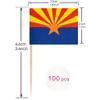 100 Pcs Arizona Toothpick Flag Mini Small Arizona Cupcake Topper Flags view 2