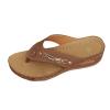 Betadog Women's Orthopedic Leather bu Adjustable Sandals with Comfortable Plantar Fasciitis Arch Support (Brown, 6) view 1