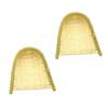 SOPOTUTU 2pcs Woven Dustpans Decorative Artware for Home Handicraft Background Props Natural Material Unique Rustic Design for Photography Settings view 1