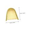 SOPOTUTU 2pcs Woven Dustpans Decorative Artware for Home Handicraft Background Props Natural Material Unique Rustic Design for Photography Settings view 2
