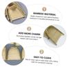 SOPOTUTU 2pcs Woven Dustpans Decorative Artware for Home Handicraft Background Props Natural Material Unique Rustic Design for Photography Settings view 4