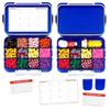12 Compartment Large Pill Case with Airtight Seal - Silicone Gasket Waterproof Med Box with Medication Map (Blue 2 Pack) view 1