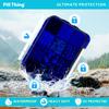 12 Compartment Large Pill Case with Airtight Seal - Silicone Gasket Waterproof Med Box with Medication Map (Blue 2 Pack) view 3