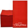 100 Pcs Merry Christmas Guest Napkins Disposable Paper Xmas Dinner Hand Napkin Towel for Home Powder Room Wedding Party Decorative Fingertip Towels view 1