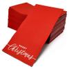 100 Pcs Merry Christmas Guest Napkins Disposable Paper Xmas Dinner Hand Napkin Towel for Home Powder Room Wedding Party Decorative Fingertip Towels view 2