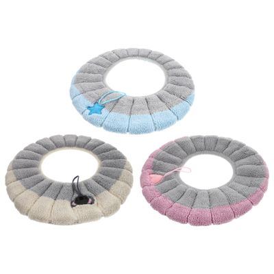 HYTROVE 3pcs Toilet Seat Ring Comfortable Pads Handles Easy to Clean for Bathroom