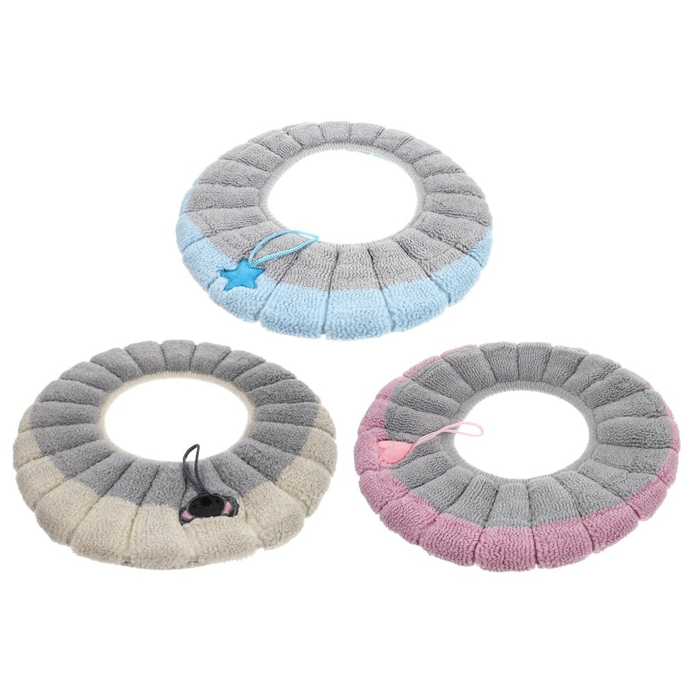 HYTROVE 3pcs Toilet Seat Ring Comfortable Pads Handles Easy to Clean for Bathroom