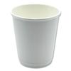 Boardwalk BWKDW8HCUPPK 8 oz. Double-Walled Paper Hot Cups - White (25/Pack) view 2