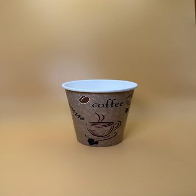 10OZ Brown Design Paper Hot Cups for Coffee, Disposable Cups (300)