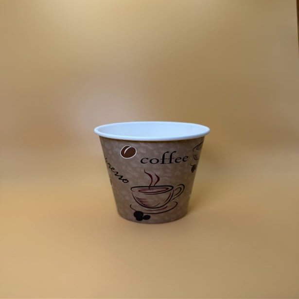 10OZ Brown Design Paper Hot Cups for Coffee, Disposable Cups (300)