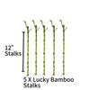 5 Stalks of 12 Inch Straight Lucky Bamboo with one Free Bottle of Plant Food view 2