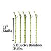 5 Stalks of 18 Inch Straight Lucky Bamboo with one Free Bottle of Plant Food view 2