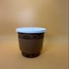 12OZ Brown Design Paper Hot Cups with White Flat Lids and Sleeves for Coffee, Disposable Cups (300) view 1