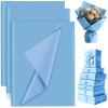 60 Sheets Blue Gray Tissue Paper Bulk, PLULON Gift Wrapping Tissue Paper for Packaging 14 x 20 Inch Art Crafts for Gift Bags Decorative Floral Wedding Birthday Party Decor view 1