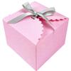 15PCS Small Gift Boxes, Pink Gift Box with Grey Ribbon Wedding Favor Boxes Fancy Gift Boxes with Lids for Women Anniverary,Birthday,Party,Homemade Chocolate Cookie, 4.7x4.7x3.5 inch(L,Pink) view 1