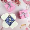 15PCS Small Gift Boxes, Pink Gift Box with Grey Ribbon Wedding Favor Boxes Fancy Gift Boxes with Lids for Women Anniverary,Birthday,Party,Homemade Chocolate Cookie, 4.7x4.7x3.5 inch(L,Pink) view 3
