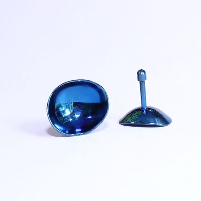 2-Piece Blue Eye Shield Kit Stainless Steel Design (26mm x 17mm)