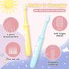 10pcs Kids Toothbrush Soft Bristle Toothbrush for Kids Colorful Letter Rubberized Handle 6-12 Years Old Boys and Girls view 2