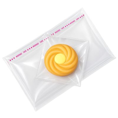 400 Count 3x3 Inches 3.2Mil Small Cellophane Bags Clear Self Sealing Cookies Bag Thick Self Adhesive Cello Poly Bags for Party Favors Candy Jewelry Gifts