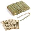 4.7 Bamboo Disposable Tongs with 100 Toothpicks, Natural Green Serving Tongs for Home, Buffet, and Catering Use view 2