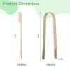 4.7 Bamboo Disposable Tongs with 100 Toothpicks, Natural Green Serving Tongs for Home, Buffet, and Catering Use view 4
