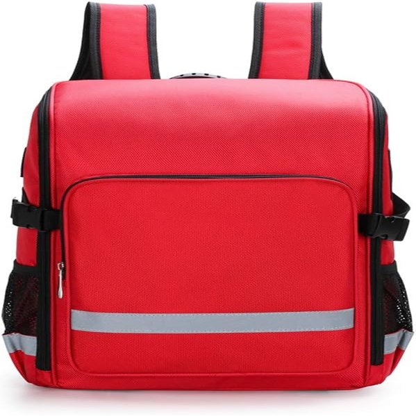 First Aid Kit Package Postpartum Visit Package, Community Care Backpack, Multifunctional Emergency Care Package for Home, Workplace, Travel, Camping, Hiking(Red)