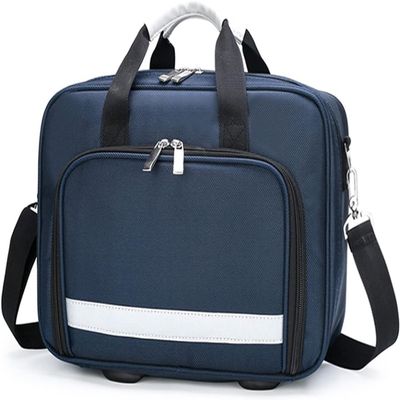 IOCCIOBB Emergency Shoulder Bag Empty, Trauma First Aid Kits Storage Bag, First Responder Bag with Handle for Home, Office (Bag Only)(Navy Blue)