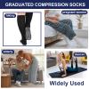 Croloose 3 Pair Compression Socks, Black, White, Gray, Basic view 4