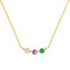ABSHEL Moonstone, Amethyst & Green Onyx Necklace for Women - 18K Gold Vermeil, Certified S925 Classic Statement Necklace Gold Jewelry for Women - Mothers Day Gifts for Mom Wife view 1