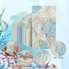 100pcs Sea Fans Guest Napkins Disposable Paper Pack Coastal Napkins for Summer Bathroom Powder Room Wedding Anniversary Holiday Bridal & Baby Shower Decorative Towels view 3
