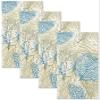 100pcs Sea Fans Guest Napkins Disposable Paper Pack Coastal Napkins for Summer Bathroom Powder Room Wedding Anniversary Holiday Bridal & Baby Shower Decorative Towels view 4