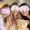 12-Pack Colorful Tie-Dye Plush Sleep Masks For Women & Girls, Pattern Eye Covers, Ideal For Party Favors, Travel, And Rest view 3