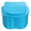 Anneome Denture Box with Hanging Net Container for Easy Cleaning and Storage Light Blue Case for False Teeth Portable and Convenient for Home Travel Use view 1
