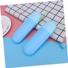 FONDOTIN 2pcs Plastic Toothbrush Tube Travel Case for Brush and Paste Portable Storage view 2